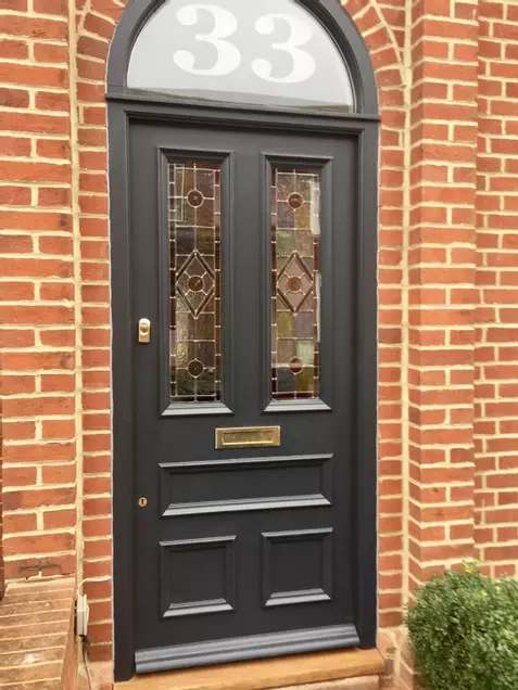 Hardwood front door